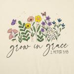 Women's Grace Bible Verse Tshirt with Wildflower Print