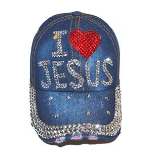 Women's Popfizzy Bling Rhinestone Jesus Christ Ball Cap