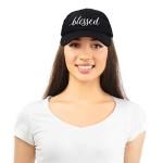 DALIX Blessed Women's Black Cotton Dad Hat