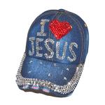 Women's Popfizzy Bling Rhinestone Jesus Christ Ball Cap