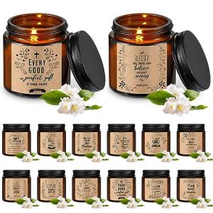 Demissle 12 Pcs Women's Bible Verse Scented Candles