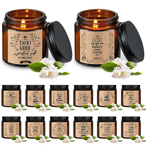 Demissle 12 Pcs Women's Bible Verse Scented Candles