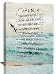 Psalm 91 Scripture Canvas Print - Christian Church Decor