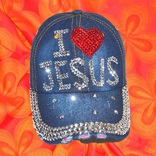 Women's Popfizzy Bling Rhinestone Jesus Christ Ball Cap