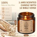 Demissle 12 Pcs Women's Bible Verse Scented Candles