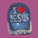 Women's Popfizzy Bling Rhinestone Jesus Christ Ball Cap
