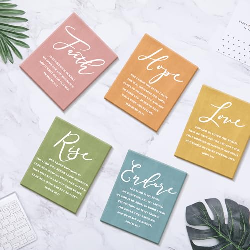 Faith Hope Love Bible Verse Wall Art Set