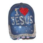 Women's Popfizzy Bling Rhinestone Jesus Christ Ball Cap
