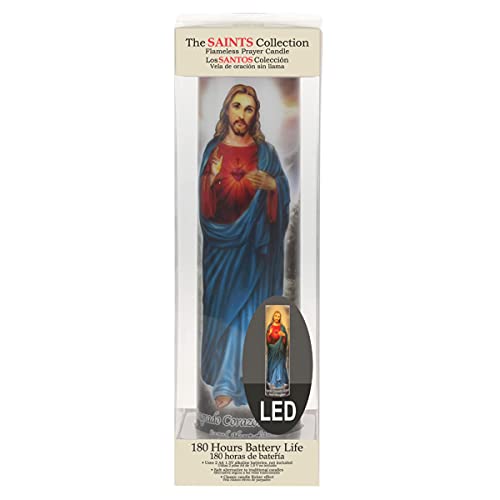 Stonebriar Jesus LED Prayer Candle - Religious Decoration