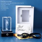 3D Crystal Virgin Mary & Baby Jesus Statues Set