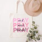 SAUIVD Christian God Tote Bag Funny Pray Design