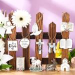 He is Risen Religious Easter Decor Ornaments Set