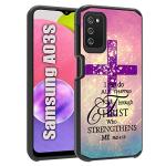 Galaxy A03S Christian Cross Bible Verse Protective Case