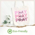 SAUIVD Christian God Tote Bag Funny Pray Design