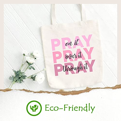 SAUIVD Christian God Tote Bag Funny Pray Design