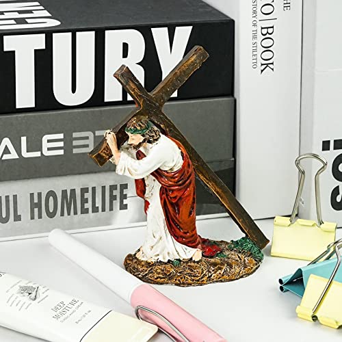 Jesus Cross Statue for Home, Church, Office Decor