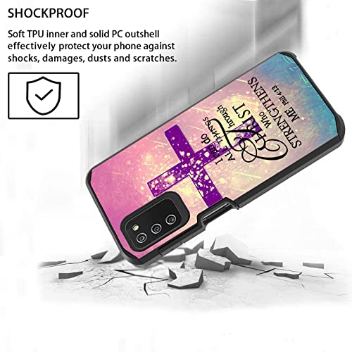 Galaxy A03S Christian Cross Bible Verse Protective Case