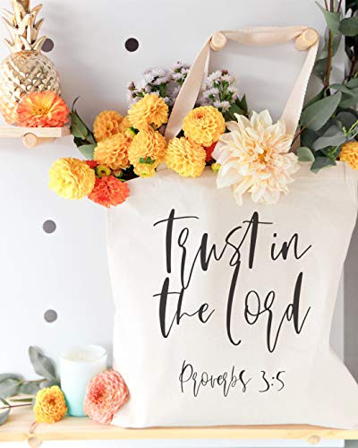 Trust in the Lord Shoulder Tote with Bible Verse