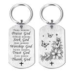 Religious Keychain Christian Gift Idea Bible Verse Spiritual