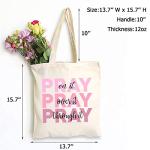 SAUIVD Christian God Tote Bag Funny Pray Design