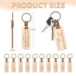 Wooden Bible Keychain Set: Religious Engraved Gift Collection