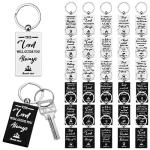 Christmas Religious Keychains Bulk Pack with Bible Verses