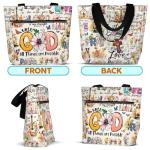 Large Christian Faith Tote Bag - Waterproof with Pockets