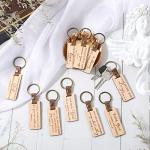 Wooden Bible Keychain Set: Religious Engraved Gift Collection