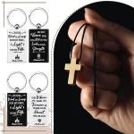 Christmas Religious Keychains Bulk Pack with Bible Verses