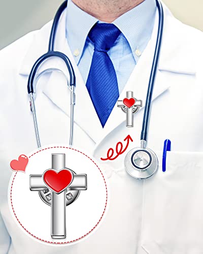 Bulk Cross and Heart Lapel Pins for Christians