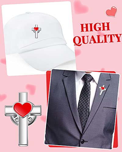 Bulk Cross and Heart Lapel Pins for Christians