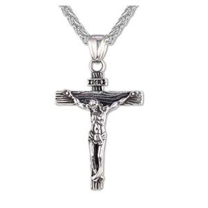 Sevenfly Jesus Christ Crucifix Men's Necklace: Antique Cross