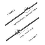 Black Stainless Steel Crucifix Necklace with Bible Verse