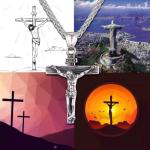 Sevenfly Jesus Christ Crucifix Men's Necklace: Antique Cross