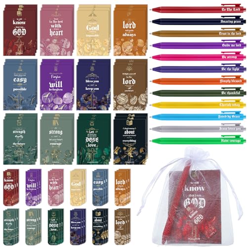 Christian Gifts Set: Notebooks, Bookmarks, Pens, Organza Bags