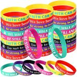 30 Christian Bible Rubber Bracelets with Inspirational Verses