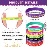 30 Christian Bible Rubber Bracelets with Inspirational Verses