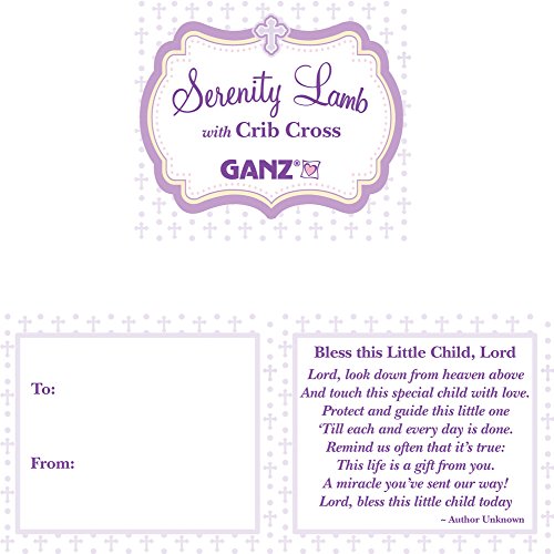 Serenity Lamb & Crib Cross: Christening/Baptism Gift, Pink
