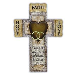 Abbey Gift Marriage Wall Cross with Bible Verse
