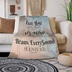 QETXVI Bible Verse Inspirational Thoughts and Prayers Blanket