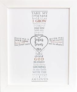 Jesus Loves Me Frame for Baby's Religious Occasions
