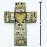 Abbey Gift Marriage Wall Cross with Bible Verse