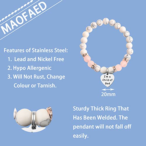 MAOFAED Religious Child of God Beaded Bracelet