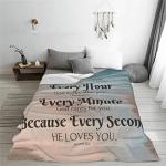 QETXVI Bible Verse Inspirational Thoughts and Prayers Blanket