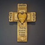 Abbey Gift Marriage Wall Cross with Bible Verse