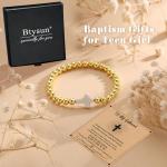 Christian Gold Beaded Bracelets for Teen Girls and Women