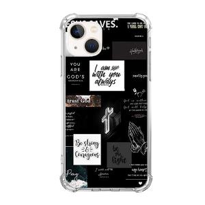 Christian Bible Collage iPhone 13 Case, Black with Quotes