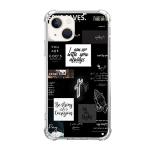 Christian Bible Collage iPhone 13 Case, Black with Quotes