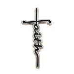 Faith Cross Enamel Pin Badge for Brooch