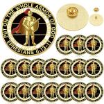 Christian Armor Lapel Pins Set - 16 Pcs